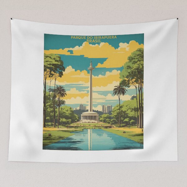 Artikelvorschau, Parque do Ibirapuera Brasilien Vintage Poster Tourismus entworfen und verkauft von TravelersGems.