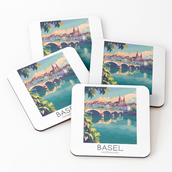 Item preview, A Pop Art Travel Print of Basel - Switzerland  designed and sold by StudioRedKoala.