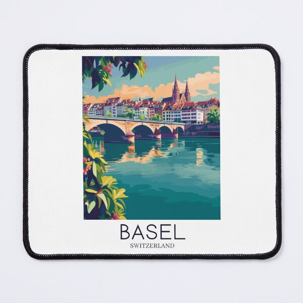 Item preview, A Pop Art Travel Print of Basel - Switzerland  designed and sold by StudioRedKoala.