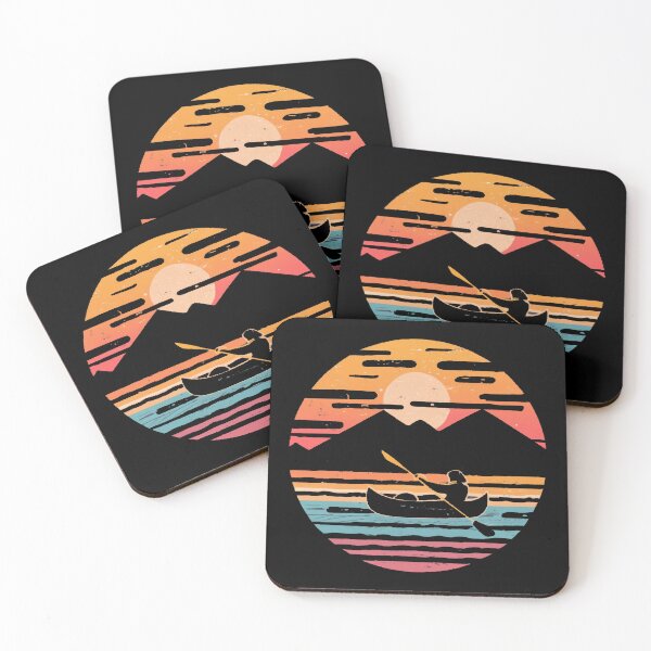 Item preview, Vintage colors sunset and kayaking designed and sold by desinganddecor.