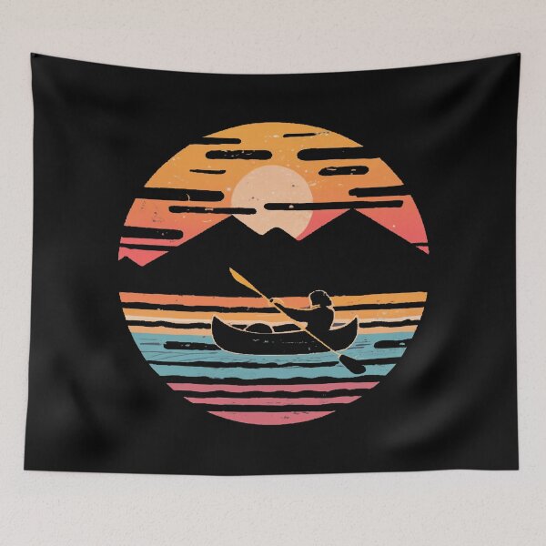 Item preview, Vintage colors sunset and kayaking designed and sold by desinganddecor.