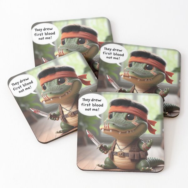 Item preview, They drew first blood, not me! designed and sold by CroakysCorner.