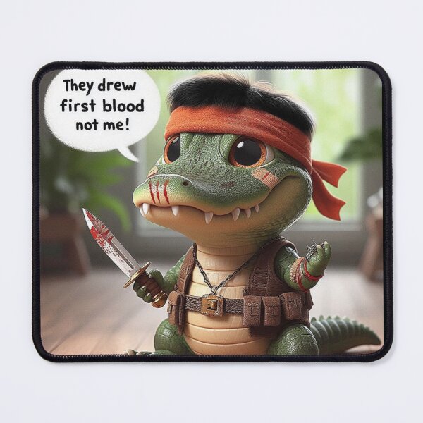 Item preview, They drew first blood, not me! designed and sold by CroakysCorner.