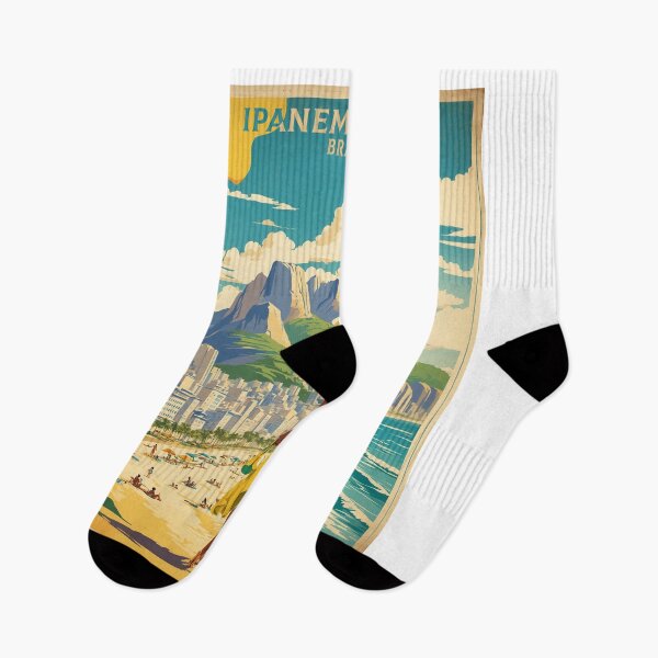 Item preview, Ipanema Beach Brazil Vintage Poster Tourism  designed and sold by TravelersGems.