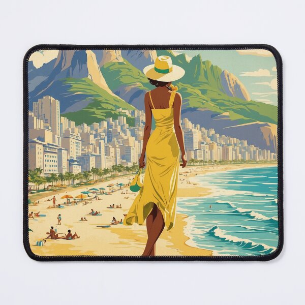 Item preview, Ipanema Beach Brazil Vintage Poster Tourism  designed and sold by TravelersGems.