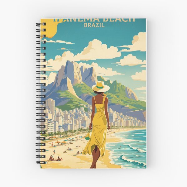 Item preview, Ipanema Beach Brazil Vintage Poster Tourism  designed and sold by TravelersGems.