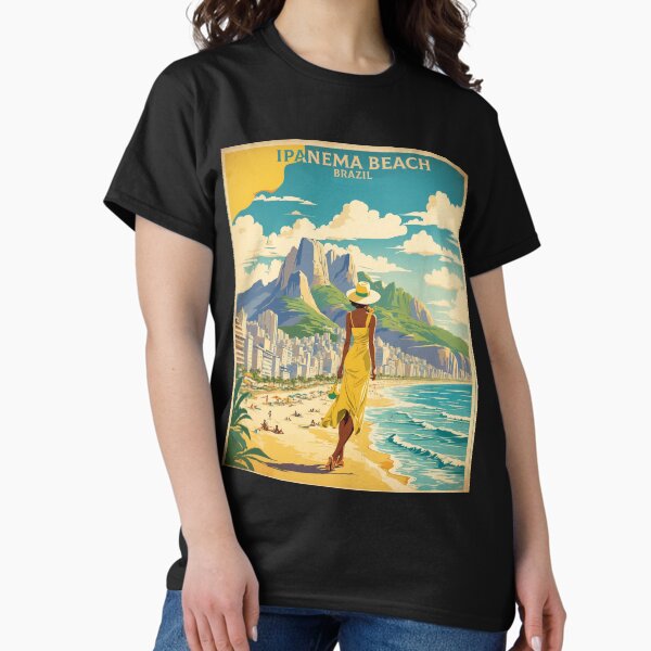 Item preview, Ipanema Beach Brazil Vintage Poster Tourism  designed and sold by TravelersGems.