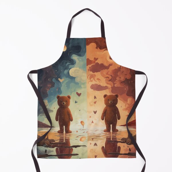 Item preview, 2 bears in different world designed and sold by WarmHeartedArt.