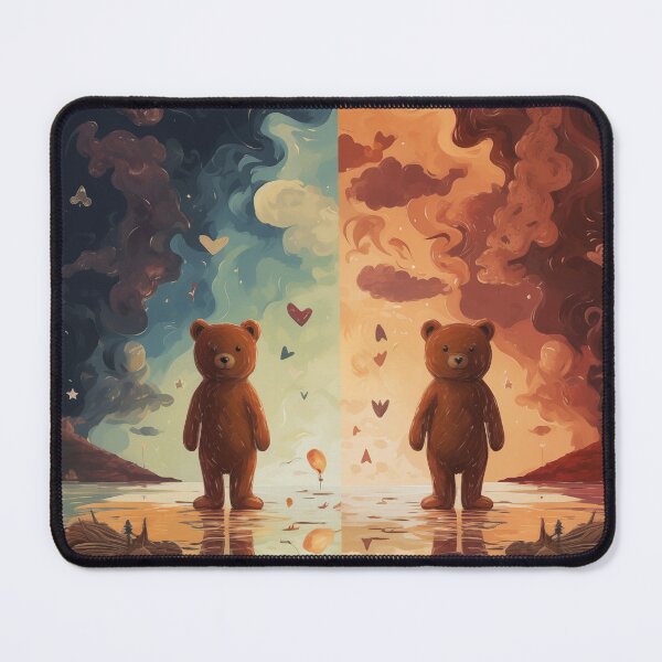 Item preview, 2 bears in different world designed and sold by WarmHeartedArt.