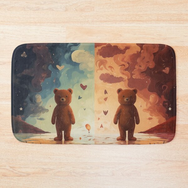 Item preview, 2 bears in different world designed and sold by WarmHeartedArt.