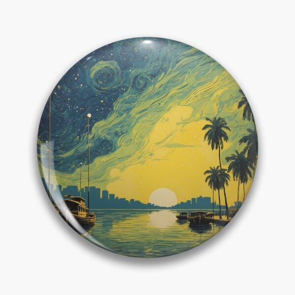 Item preview, Manaus Starry Night and Moon Vintage Poster Tourism  designed and sold by TravelersGems.
