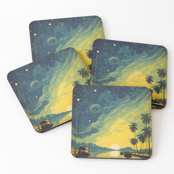 Item preview, Manaus Starry Night and Moon Vintage Poster Tourism  designed and sold by TravelersGems.