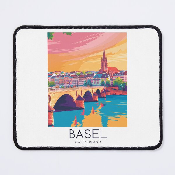 Item preview, A Pop Art Travel Print of Basel - Switzerland  designed and sold by StudioRedKoala.