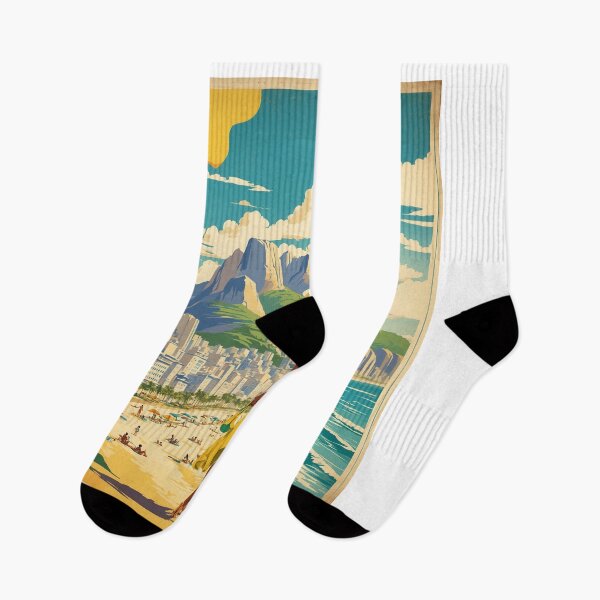 Item preview, Ipanema Beach Brazil Vintage Poster Tourism  designed and sold by TravelersGems.