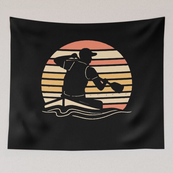 Item preview, Vintage colors sunset and kayaking designed and sold by desinganddecor.