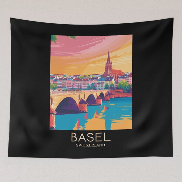 Item preview, A Pop Art Travel Print of Basel - Switzerland  designed and sold by StudioRedKoala.