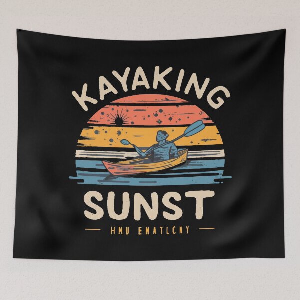 Item preview, Vintage colors sunset and kayaking designed and sold by desinganddecor.