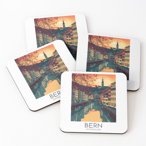 Item preview, A Pop Art Travel Print of Bern - Switzerland  designed and sold by StudioRedKoala.
