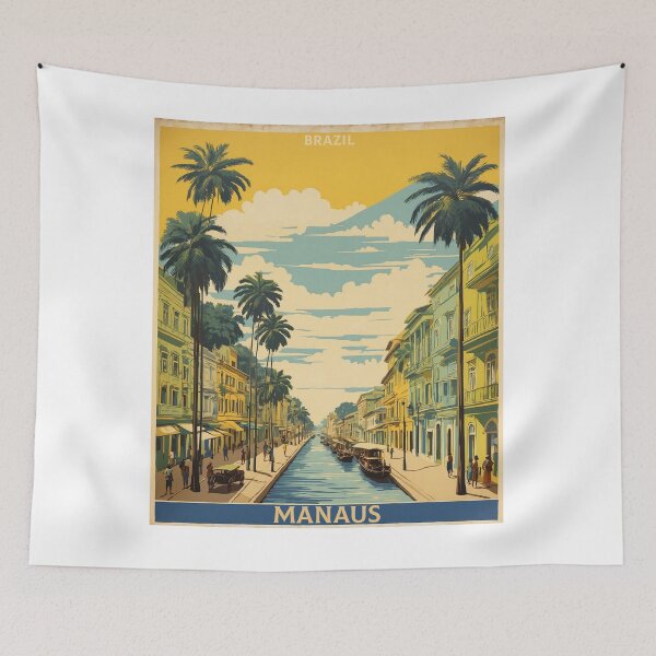 Item preview, Manaus Brazil Vintage Poster Tourism  designed and sold by TravelersGems.