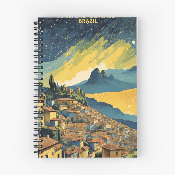 Item preview, Minas Gerais Starry Night and Moon Vintage Poster Tourism  designed and sold by TravelersGems.