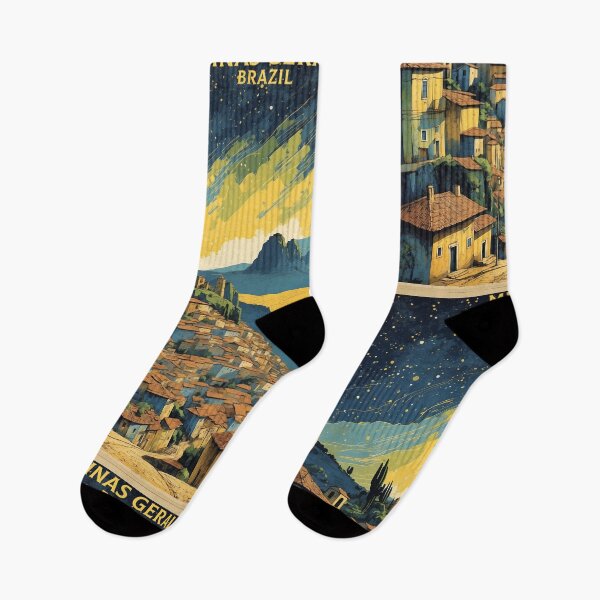 Item preview, Minas Gerais Starry Night and Moon Vintage Poster Tourism  designed and sold by TravelersGems.