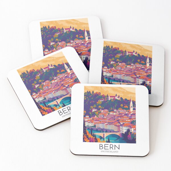 Item preview, A Pop Art Travel Print of Bern - Switzerland  designed and sold by StudioRedKoala.