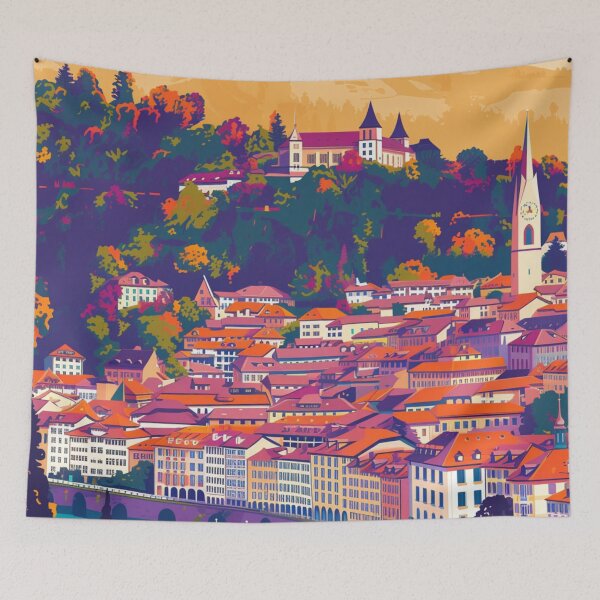 Item preview, A Pop Art Travel Print of Bern - Switzerland  designed and sold by StudioRedKoala.