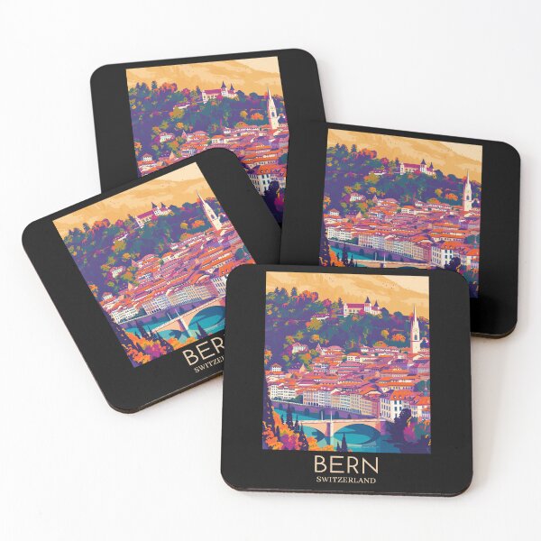 Item preview, A Pop Art Travel Print of Bern - Switzerland  designed and sold by StudioRedKoala.