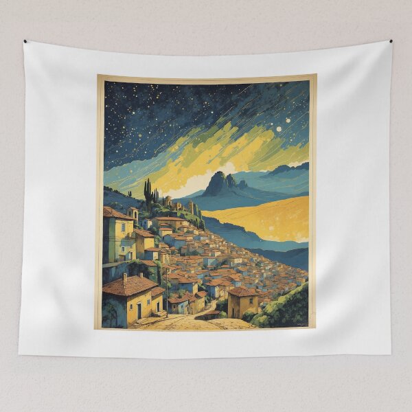 Item preview, Minas Gerais Starry Night and Moon Vintage Poster Tourism  designed and sold by TravelersGems.