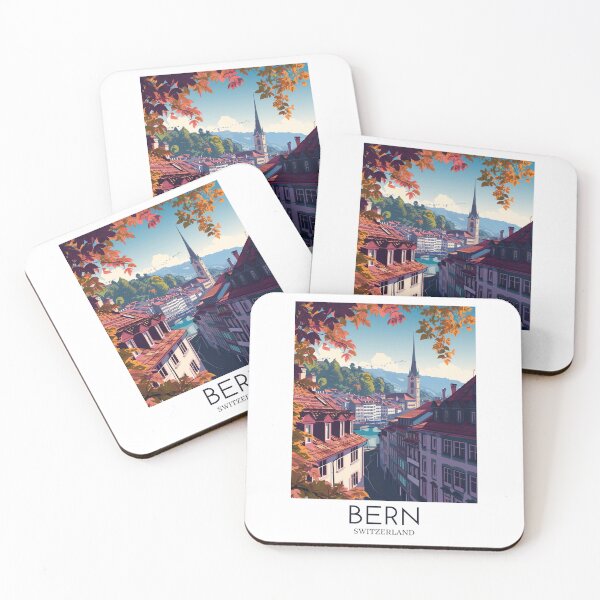 Item preview, A Pop Art Travel Print of Bern - Switzerland  designed and sold by StudioRedKoala.