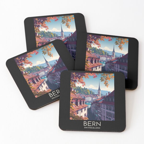 Item preview, A Pop Art Travel Print of Bern - Switzerland  designed and sold by StudioRedKoala.