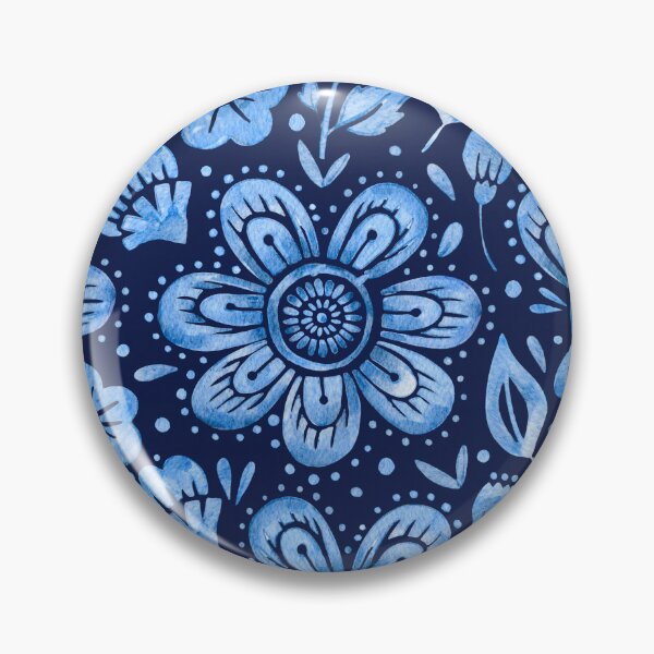 Item preview, Folk floral watercolor ethnic flower art designed and sold by Red-Ink.
