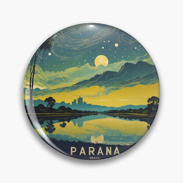 Item preview, Parana Brazil Starry Night and Moon Vintage Poster Tourism  designed and sold by TravelersGems.