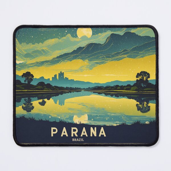 Item preview, Parana Brazil Starry Night and Moon Vintage Poster Tourism designed and sold by TravelersGems.