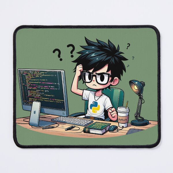 Item preview, Perplexed Programmer: The Puzzling Path of Python Proficiency designed and sold by TuringTacoTales.