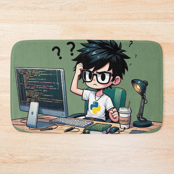 Item preview, Perplexed Programmer: The Puzzling Path of Python Proficiency designed and sold by TuringTacoTales.