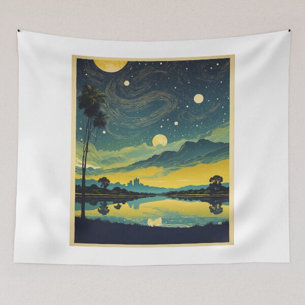 Item preview, Parana Brazil Starry Night and Moon Vintage Poster Tourism 2 designed and sold by TravelersGems.