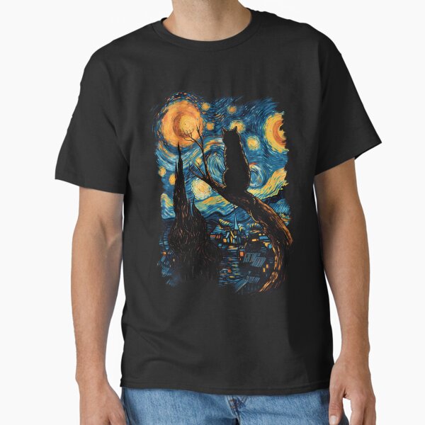 Item preview, Vincent Van Gogh Starry Night Black Cat designed and sold by GoverArt.