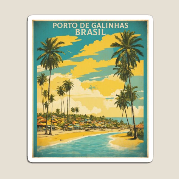 Artikel-Vorschau von Porto de Galinhas Brasilien Vintage Poster Tourismus 2, designt und verkauft von TravelersGems.