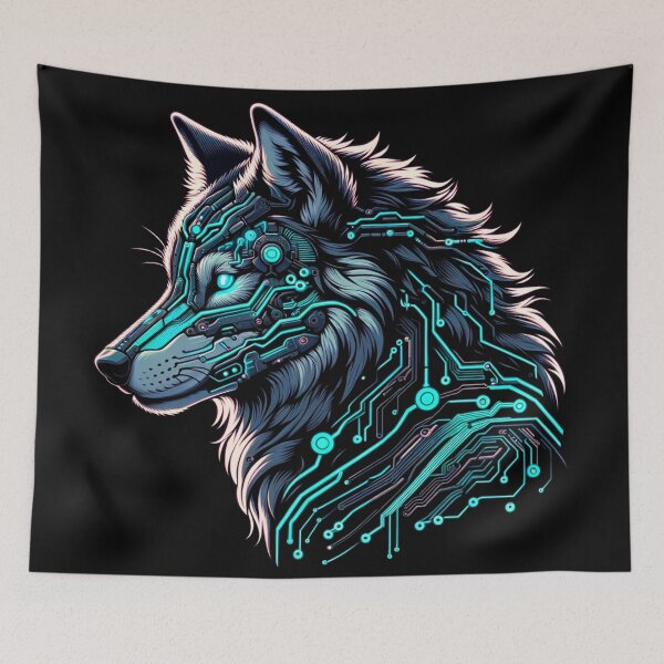 Item preview, Elegant Cyberpunk Wolf designed and sold by lAnJefurtifeu.