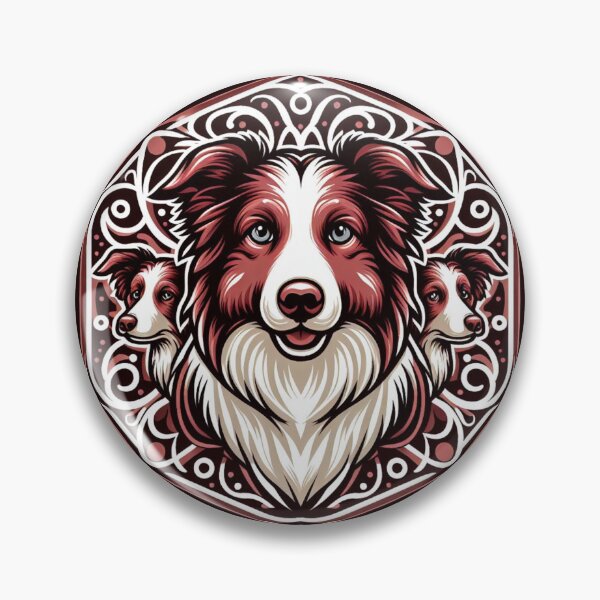 Item preview, Border Collie Red And White Herding Dogs Illustration Cartoon designed and sold by CoffeeIsATrip.