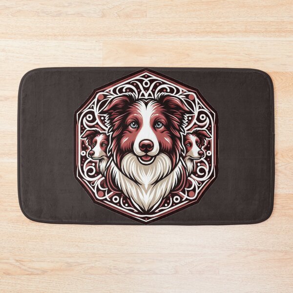 Item preview, Border Collie Red And White Herding Dogs Illustration Cartoon designed and sold by CoffeeIsATrip.