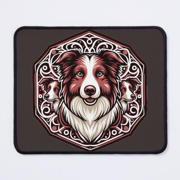 Item preview, Border Collie Red And White Herding Dogs Illustration Cartoon designed and sold by CoffeeIsATrip.
