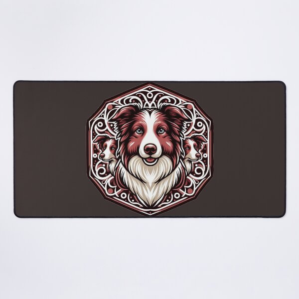 Item preview, Border Collie Red And White Herding Dogs Illustration Cartoon designed and sold by CoffeeIsATrip.