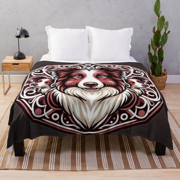 Item preview, Border Collie Red And White Herding Dogs Illustration Cartoon designed and sold by CoffeeIsATrip.