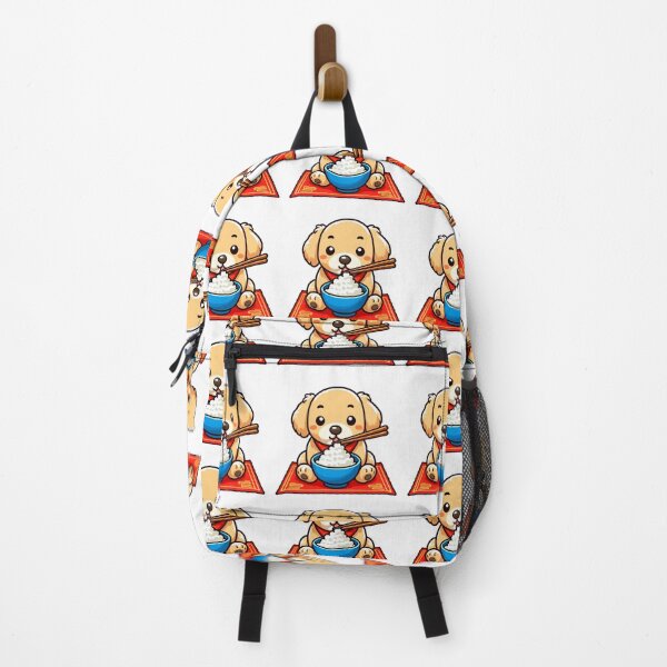 Item preview, Cute Dog Eat Rice With Chopstick designed and sold by SimpleP.