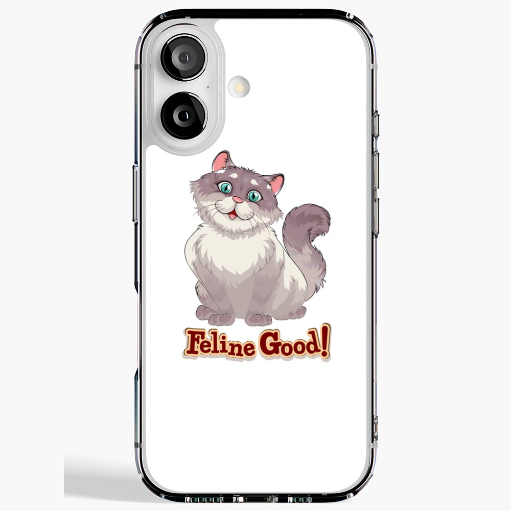 Feeling Good (Feline Good!) iPhone Soft Case - cute pet design by HackerLooks