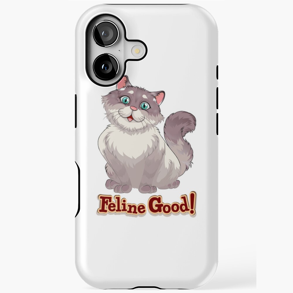 Feeling Good (Feline Good!) iPhone Magsafe Tough Case - cute pet design by HackerLooks