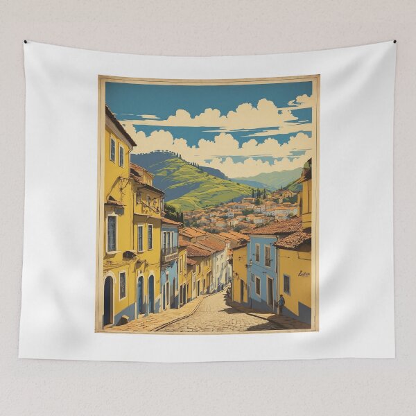 Item preview, Ouro Preto Brazil Vintage Poster Tourism designed and sold by TravelersGems.