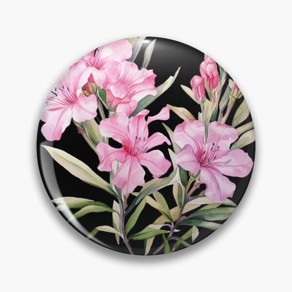 Item preview, Oleander blossom, Oleander, flowers, floral art, watercolor illustration of nerium oleander, poisonous plant, wild oleander designed and sold by Dahlann.